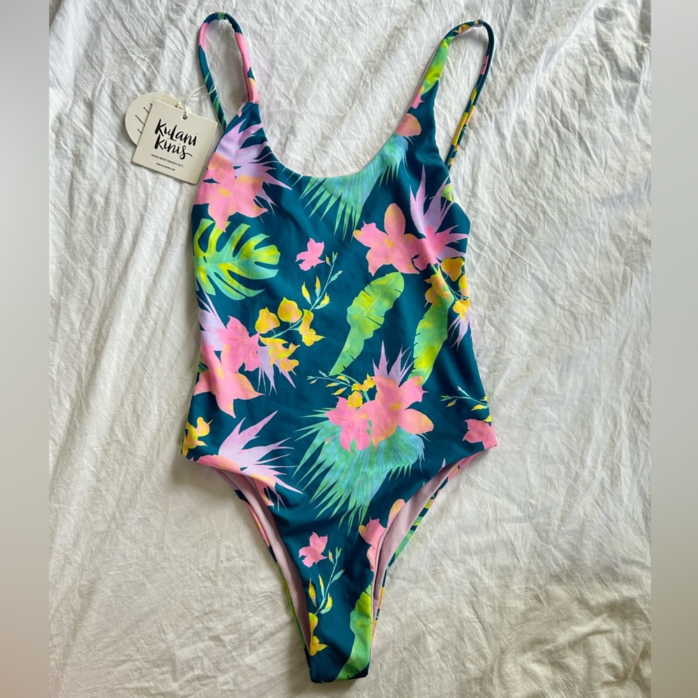 NWT Kulani Kinis One Piece in Sunset Soda Print
